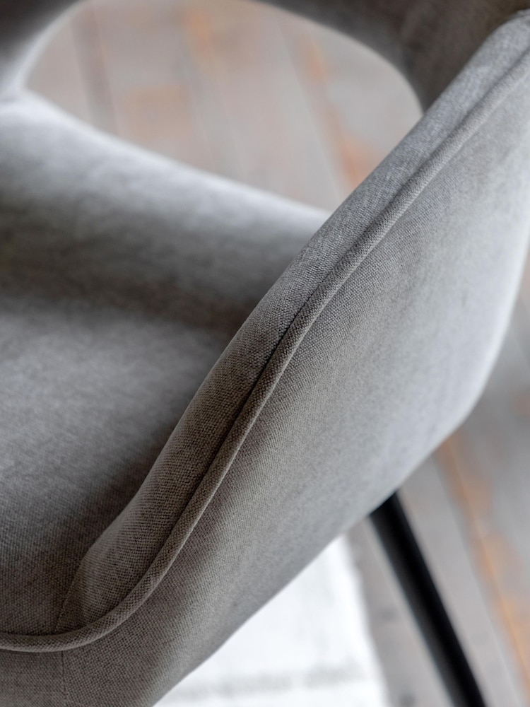 Gallery Home Set of 2 Grey Linden Dining Chairs - Image 2 of 8 Gallery Home Set of 2 Grey Linden Dining Chairs - Image 2 of 8
