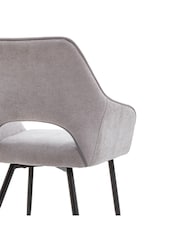 Gallery Home Set of 2 Grey Linden Dining Chairs - Image 4 of 8