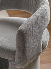 Gallery Home Grey Pimlico Boucle Dining Chair - Image 3 of 8