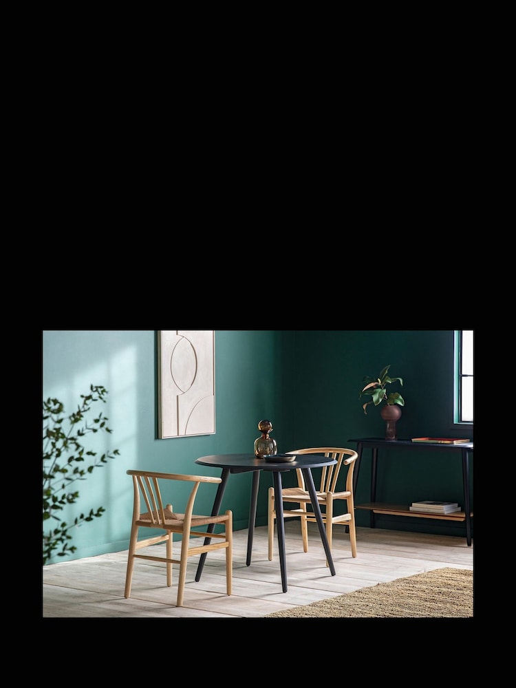 Gallery Home Black Contour Round Dining Table - Image 3 of 3 Gallery Home Black Contour Round Dining Table - Image 3 of 3