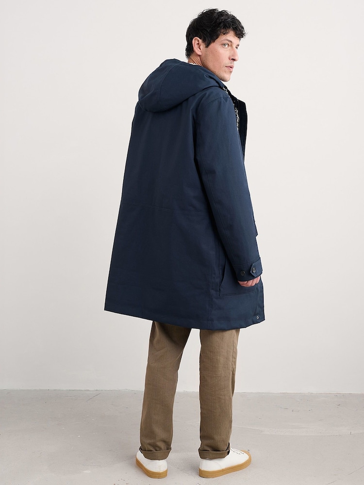 Seasalt Cornwall Blue Tidesman Coat - Image 2 of 3 Seasalt Cornwall Blue Tidesman Coat - Image 2 of 3