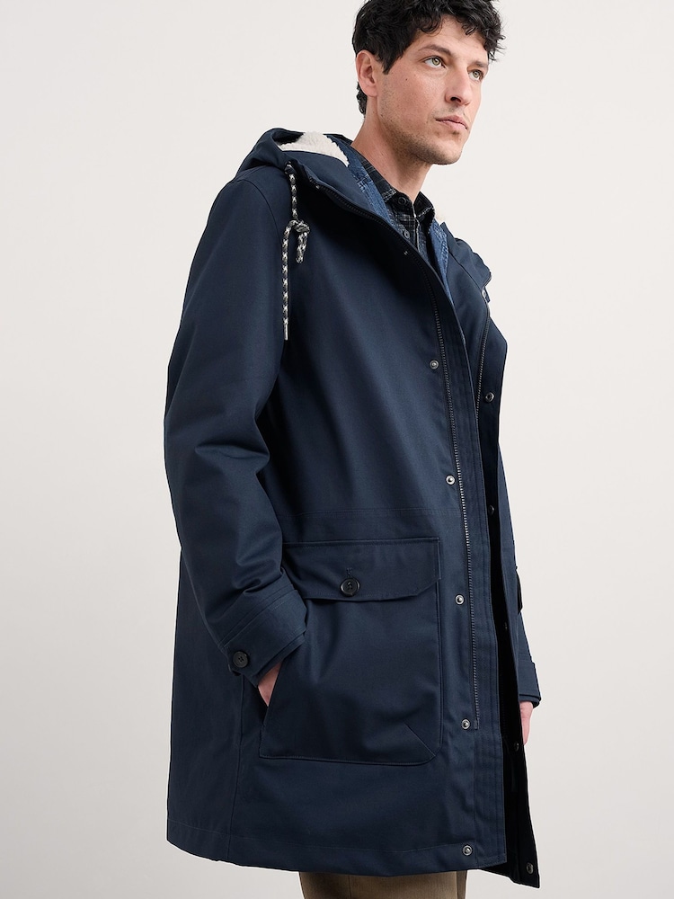 Seasalt Cornwall Blue Tidesman Coat - Image 3 of 3 Seasalt Cornwall Blue Tidesman Coat - Image 3 of 3