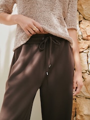 Chocolate Brown N. Premium Wide Leg Joggers - Image 4 of 8