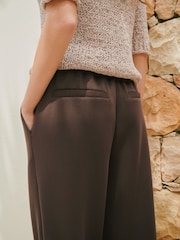 Chocolate Brown N. Premium Wide Leg Joggers - Image 5 of 8