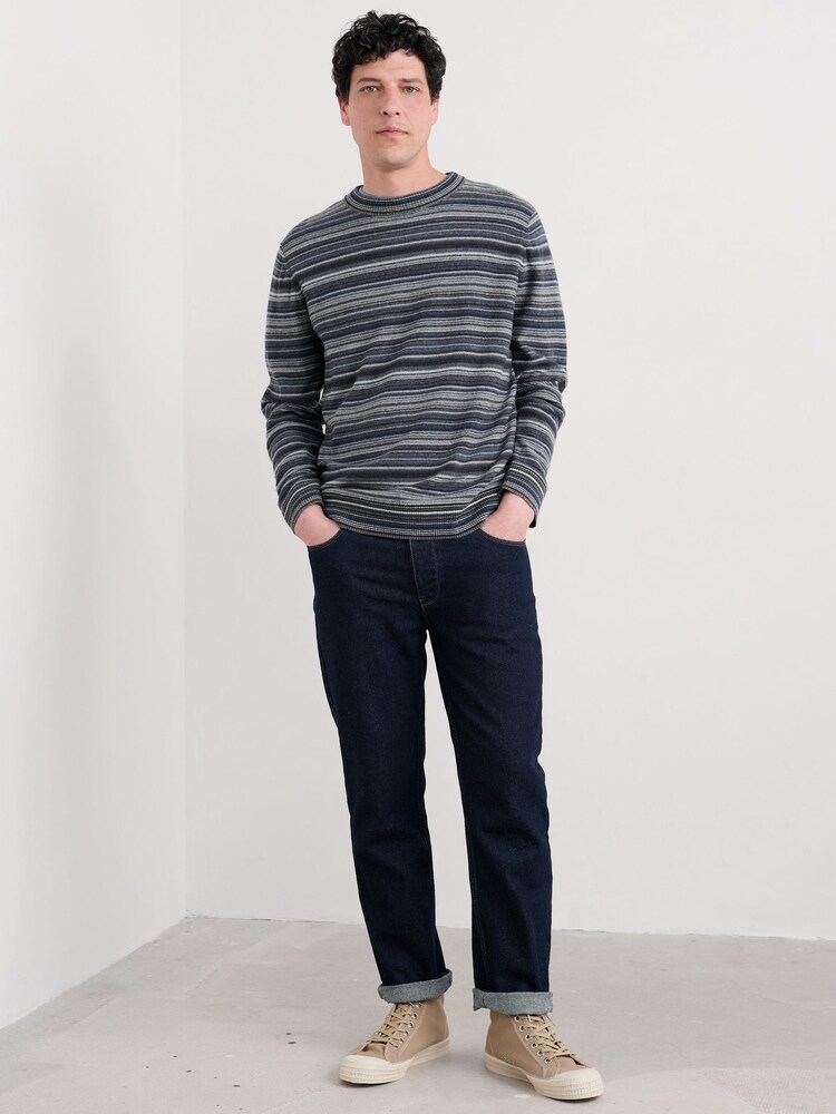 Seasalt Cornwall Blue Notebook Jumper - Image 1 of 5 Seasalt Cornwall Blue Notebook Jumper - Image 1 of 5