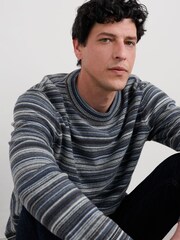 Seasalt Cornwall Blue Notebook Jumper - Image 3 of 5