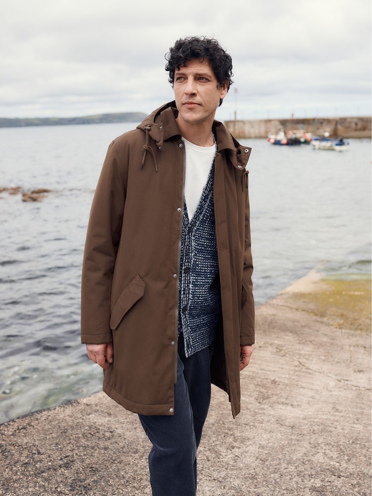 Seasalt Cornwall Brown Stone Wave Coat - Image 1 of 4 Seasalt Cornwall Brown Stone Wave Coat - Image 1 of 4