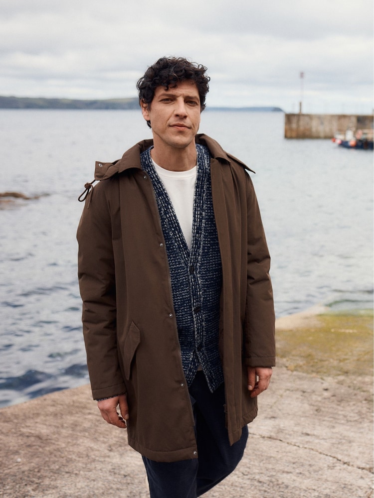 Seasalt Cornwall Brown Stone Wave Coat - Image 2 of 4 Seasalt Cornwall Brown Stone Wave Coat - Image 2 of 4