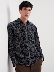 Seasalt Cornwall Blue Shoreman Printed Shirt - Image 1 of 5