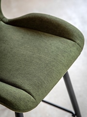 Gallery Home Set of 2 Bottle Green Bromley Stools - Image 3 of 7