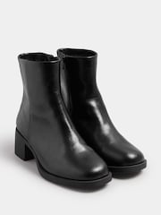 Yours Curve Black Wide Fit Wide Fit Square Ankle Boots - Image 3 of 5