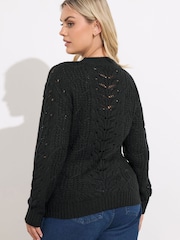 Yours Curve Pointelle Detail Jumper - Imagen 3 de 5
