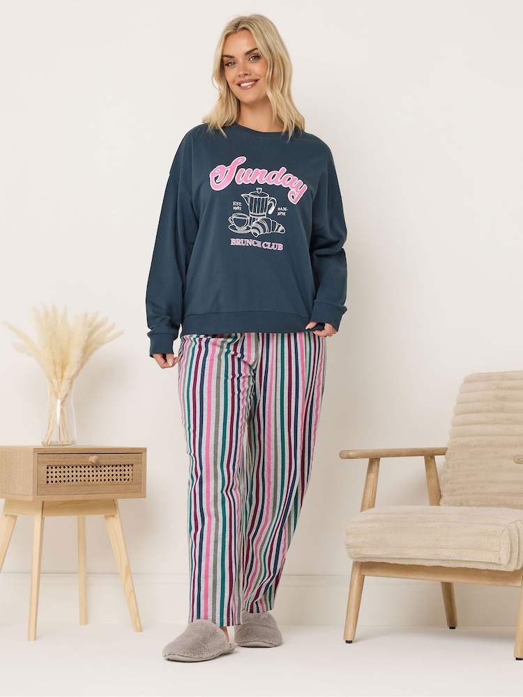 Yours Curve Green Lounge Set - Image 1 of 5 Yours Curve Green Lounge Set - Image 1 of 5