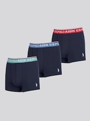 U.S. Polo Assn Blue USPA Trunk 3 Pack - Image 1 of 3