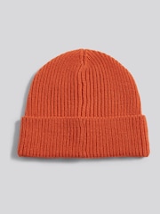 U.S. Polo Assn. Orange Signature Double Horsemen Knit Beanie - Image 4 of 5