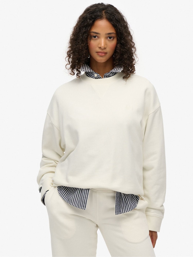 Superdry White Studios Crew Neck Sweatshirt - Image 1 of 7