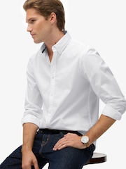 Superdry White Essentials Tailored Lite Shirt - Image 4 of 7