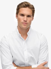 Superdry White Essentials Tailored Lite Shirt - Image 5 of 7