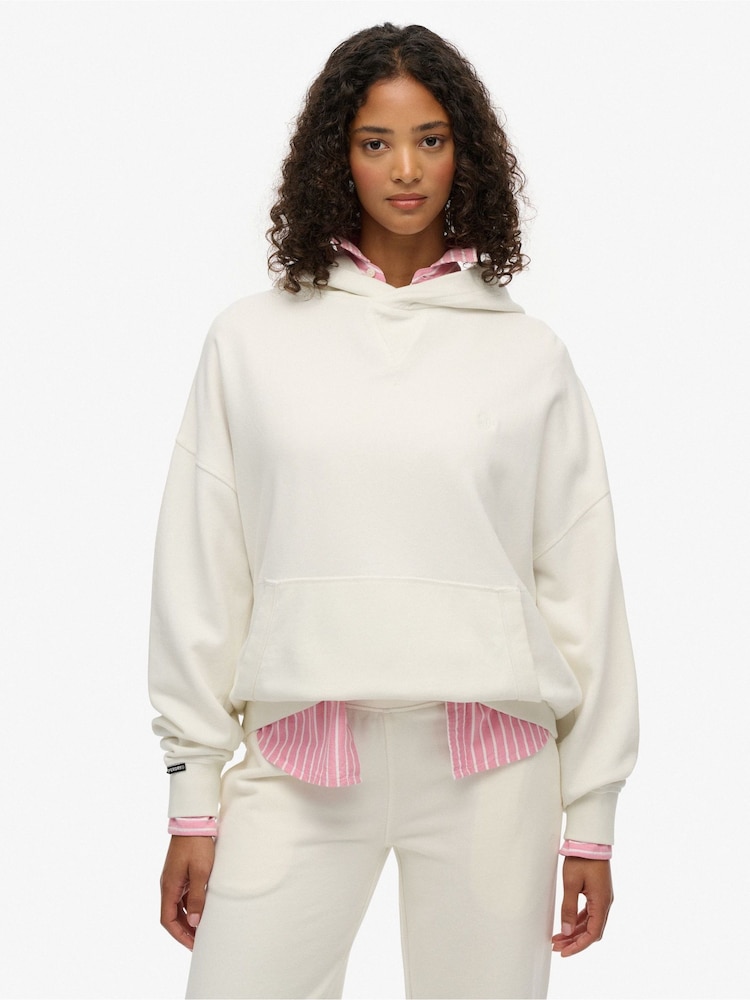 Superdry White Studios Relaxed Hoodie - Image 1 of 7
