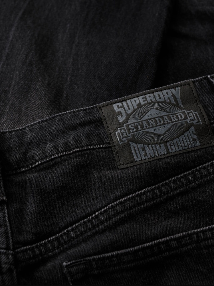 Superdry Black Cotton Vintage Slim Jeans - Image 8 of 8