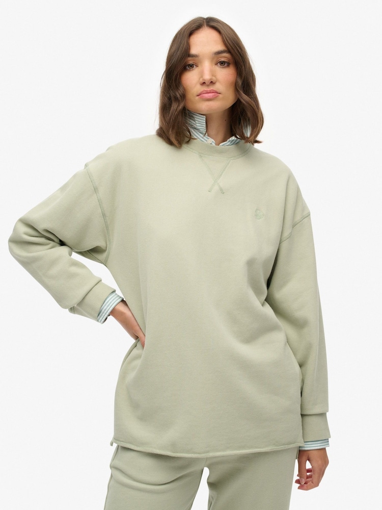 Superdry Green Studios Crew Neck Sweatshirt - Image 1 of 7