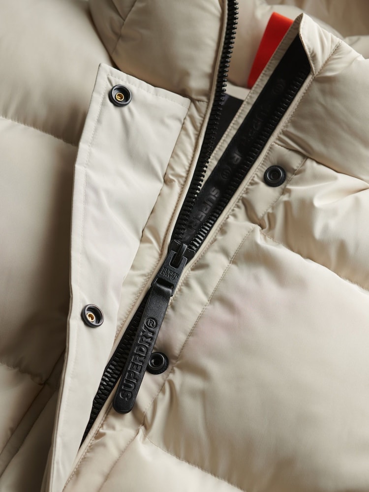 Superdry Nude Hooded 5 Baffle Sports Puffer Jacket - Image 8 of 8