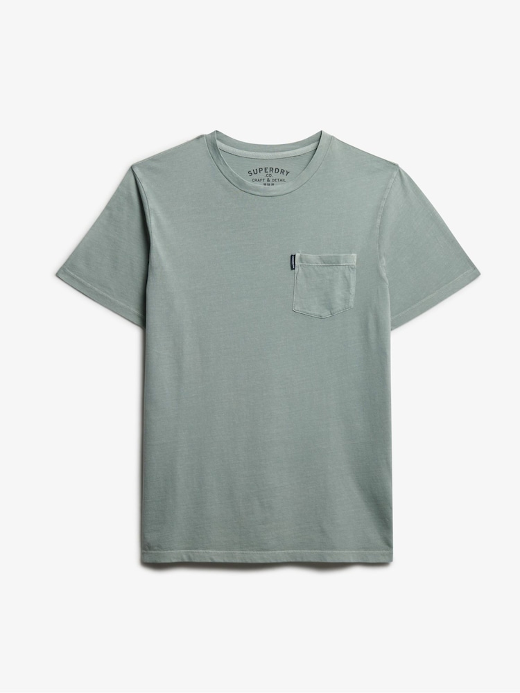 Superdry Green Classic Essential Pocket T-Shirt - Image 6 of 6 Superdry Green Classic Essential Pocket T-Shirt - Image 6 of 6