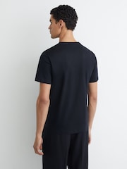 Reiss Navy Selby Cotton Logo Crew-Neck T-shirt - Image 5 of 6