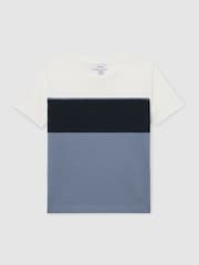 Reiss Navy/Airforce Blue/Off White Cole T-Shirt - Image 2 of 5