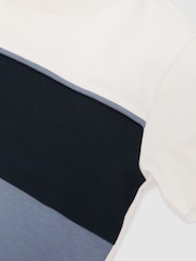 Reiss Navy/Airforce Blue/Off White Cole T-Shirt - Image 5 of 5