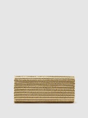 Reiss Gold Rosa Beaded Clutch Bag - Image 2 of 5