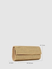 Reiss Gold Rosa Beaded Clutch Bag - Image 3 of 5