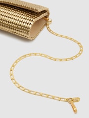 Reiss Gold Rosa Beaded Clutch Bag - Image 5 of 5