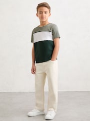 Reiss Dark Green/Sage/Off White Cole T-Shirt - Image 2 of 4