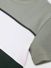 Reiss Dark Green/Sage/Off White Cole T-Shirt - Image 4 of 4