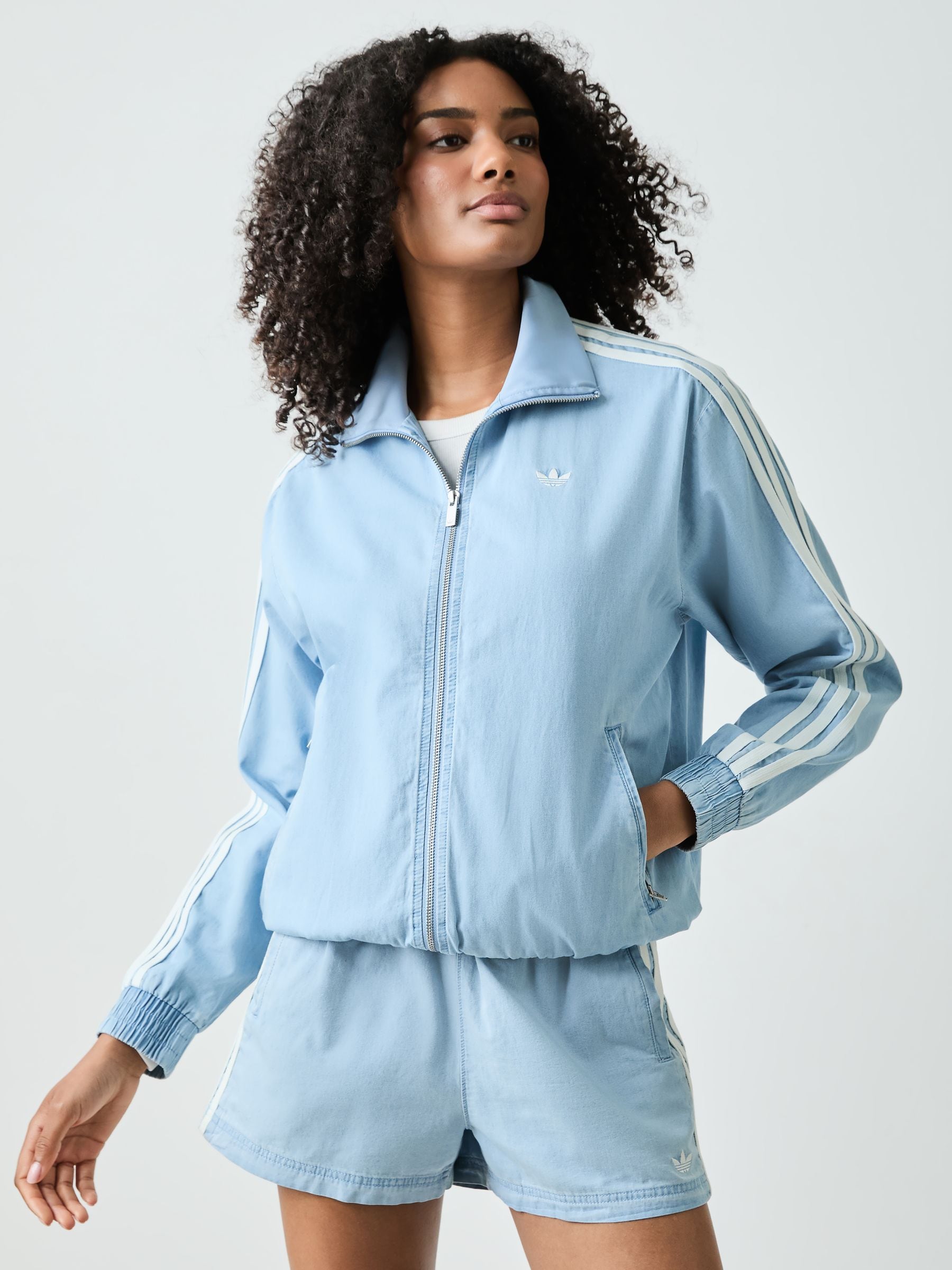 [×ATMOS] DENIM FIREBIRD TRACK TOP Buy adidas originals Light Blue Denim Light Weight Denim Firebird