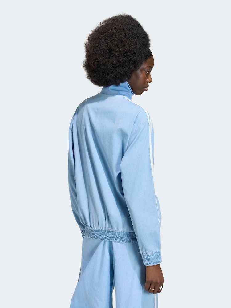 adidas originals Light Blue Denim Light Weight Denim Firebird Track Top - Image 2 of 6