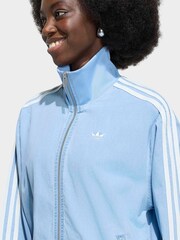 adidas originals Light Blue Denim Light Weight Denim Firebird Track Top - Image 4 of 6