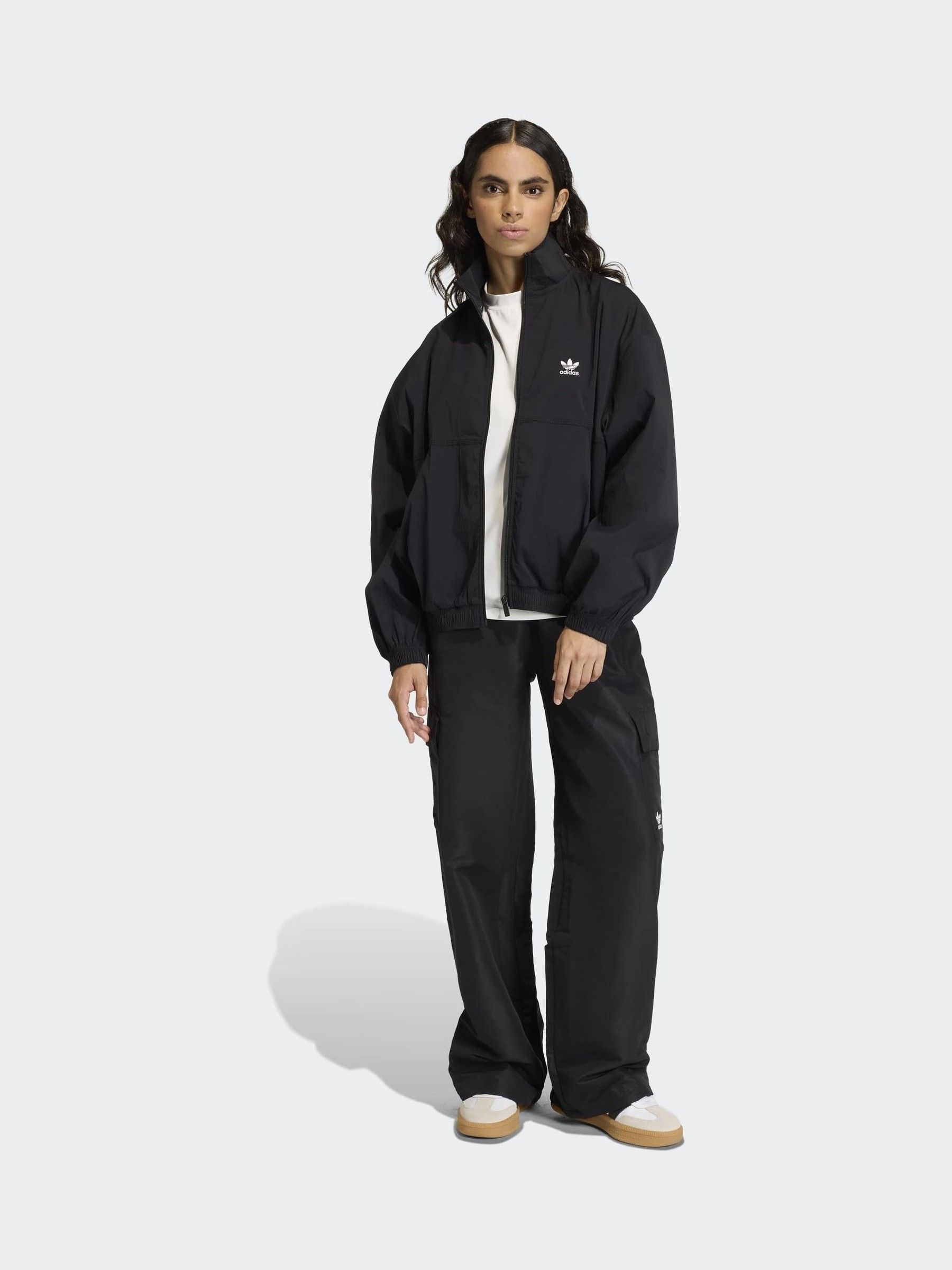 Buy adidas Originals Black Essentials Woven Windbreaker from Next USA