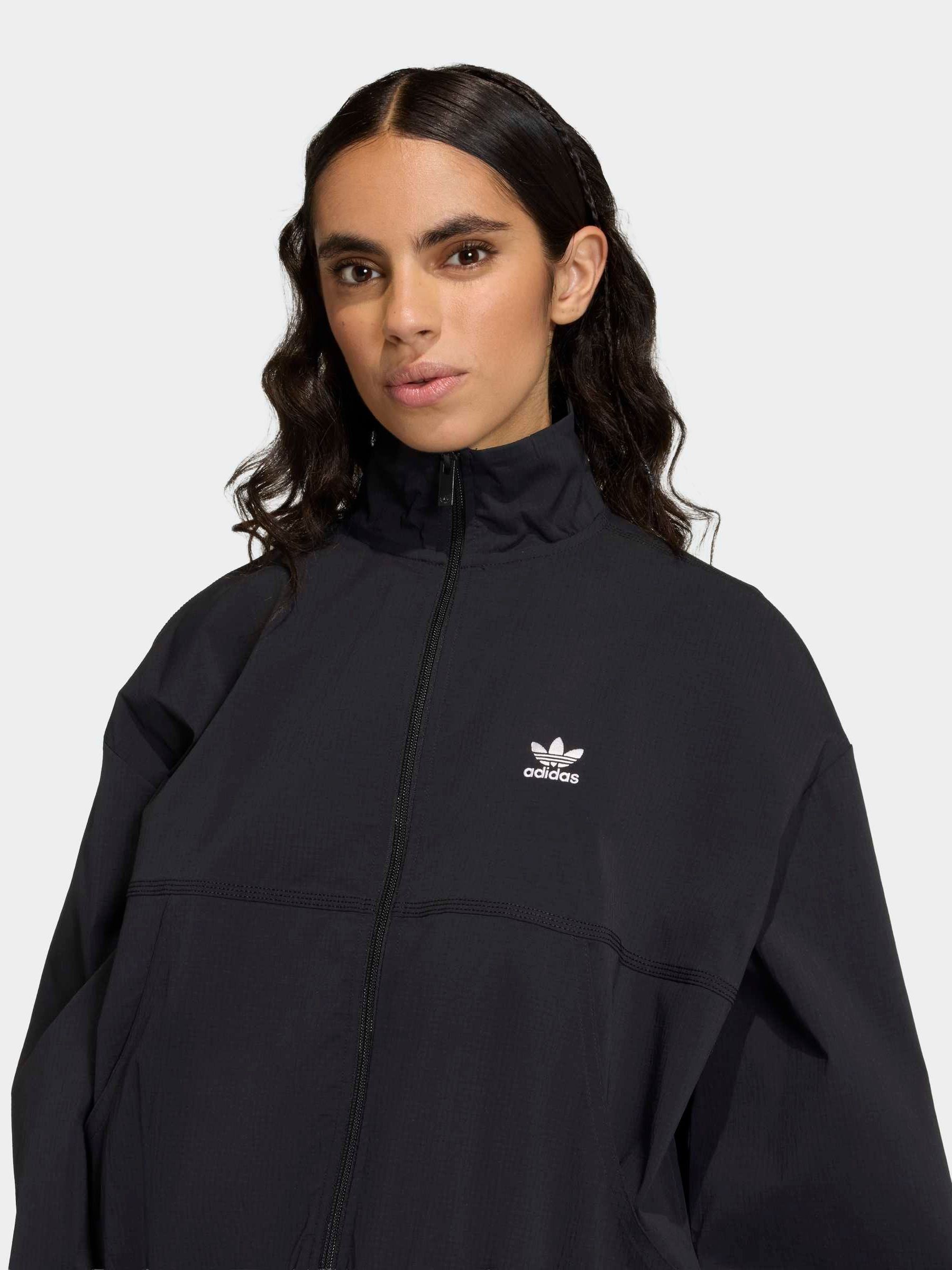 Buy adidas Originals Black Essentials Woven Windbreaker from Next USA