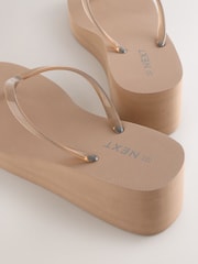 Camel Wedge Flip Flops - Image 7 of 9