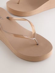 Camel Wedge Flip Flops - Image 9 of 9