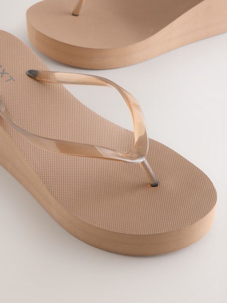 Camel Wedge Flip Flops - Image 9 of 9