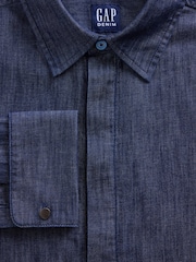 GapStudio Blue Chambray Shirt - Image 6 of 6
