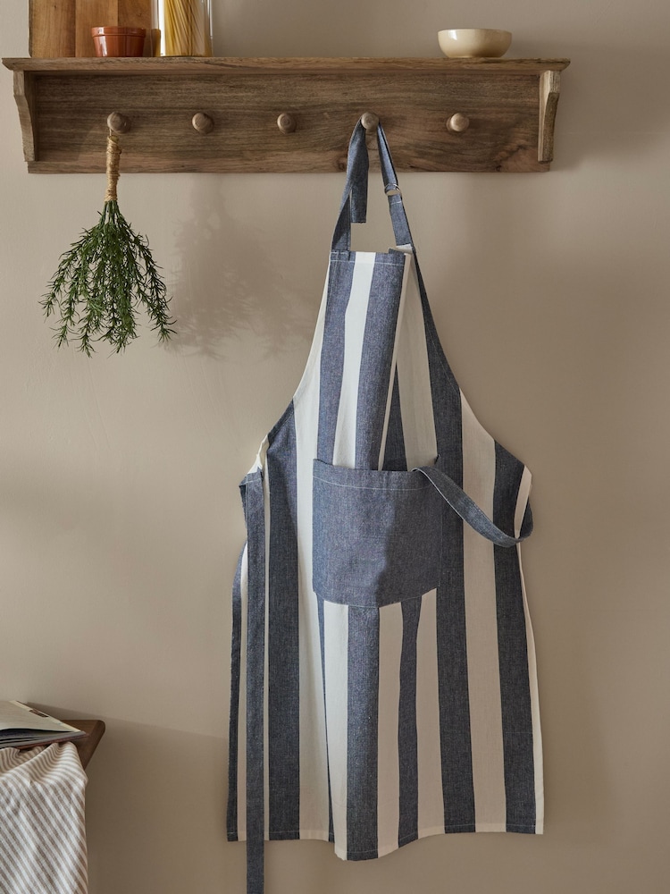 Yard French Blue Hayle Stripe Apron - Image 1 of 5