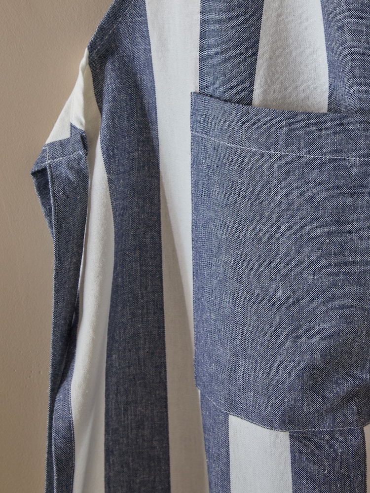 Yard French Blue Hayle Stripe Apron - Image 2 of 5