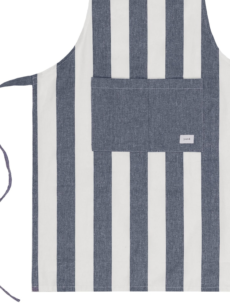 Yard French Blue Hayle Stripe Apron - Image 5 of 5