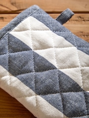 Yard French Blue Hayle Stripe Oven Gloves - Image 2 of 3