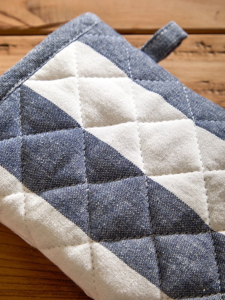 Yard French Blue Hayle Stripe Oven Gloves - Image 2 of 3