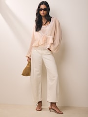 BHOEM Pink 2 in1 Romantic lace Embellished Blouse - Image 4 of 5